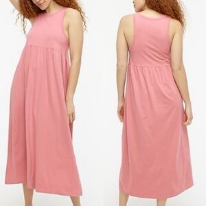 J. Crew Knit Cutaway Tank Maxi Dress Weathered Rose Sz XXL